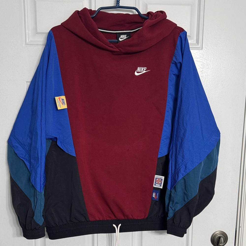 NIKE Icon Clash Sportswear 80’s Fleece‎ Hoodie Windbreaker COLORBLOCK